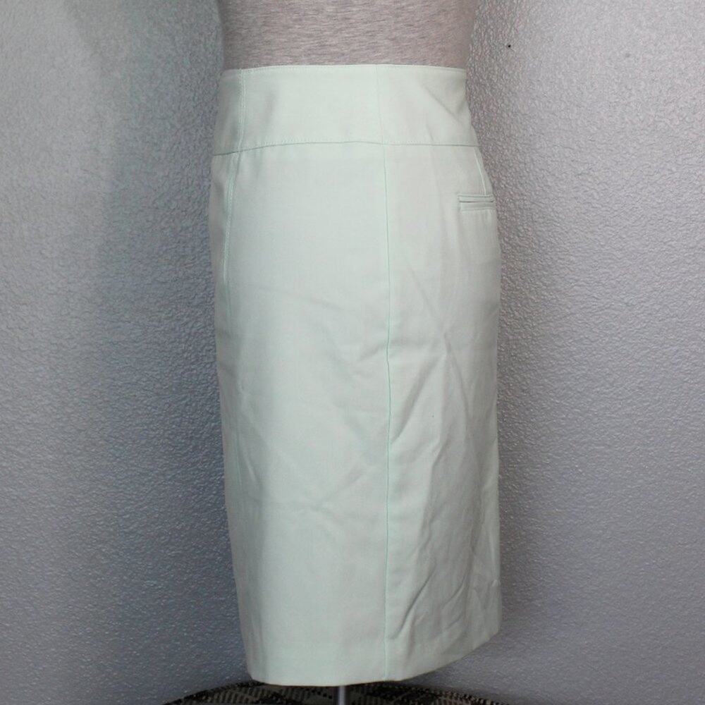 Worthington Women Skirt Size 16 Green Pencil Straight Career Lined Spandex Blend - Picture 2 of 6